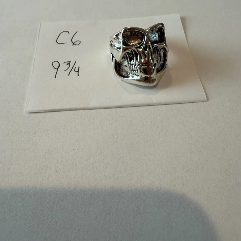 Biker Ring Skull Ring Unisex Size‎ 9.3/4 Stainless Steel